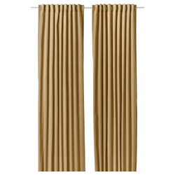 IKEA SANELA  (ИКЕА САНЕЛА)  -  Штора, 2 шт, на ленте/бежевый/желтый, 140x300 см