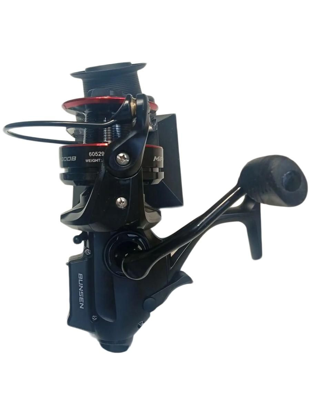 Катушка рыболовная MIFINE BUNSEN 6000B; 6+1подшипник, (с двойным фрикционом; запас.пласт.шпуля), для спиннинга, для карповой ловли, для фидерной ловли