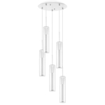 756056 Люстра CILINO 5х40W GU10 БЕЛЫЙ МАТОВЫЙ