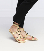 Кожаные босоножки TWINSET - нюд(221TCP054)