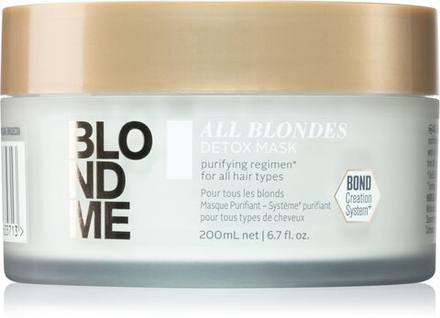 Schwarzkopf Professional Blondme All Blondes Detox - металлическая очищающая маска для светлых и балаяжных волос /   200  ml  / GTIN 4045787641073