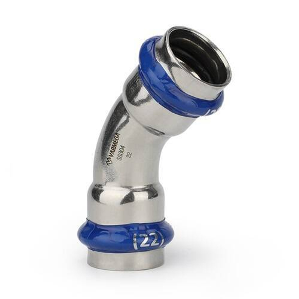 Отвод 45° Varmega Inox Press - 35 (прессовой, для труб из нержавеющей стали)