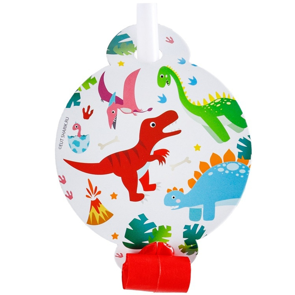 Язык-гудок «Динозаврики», 6 шт