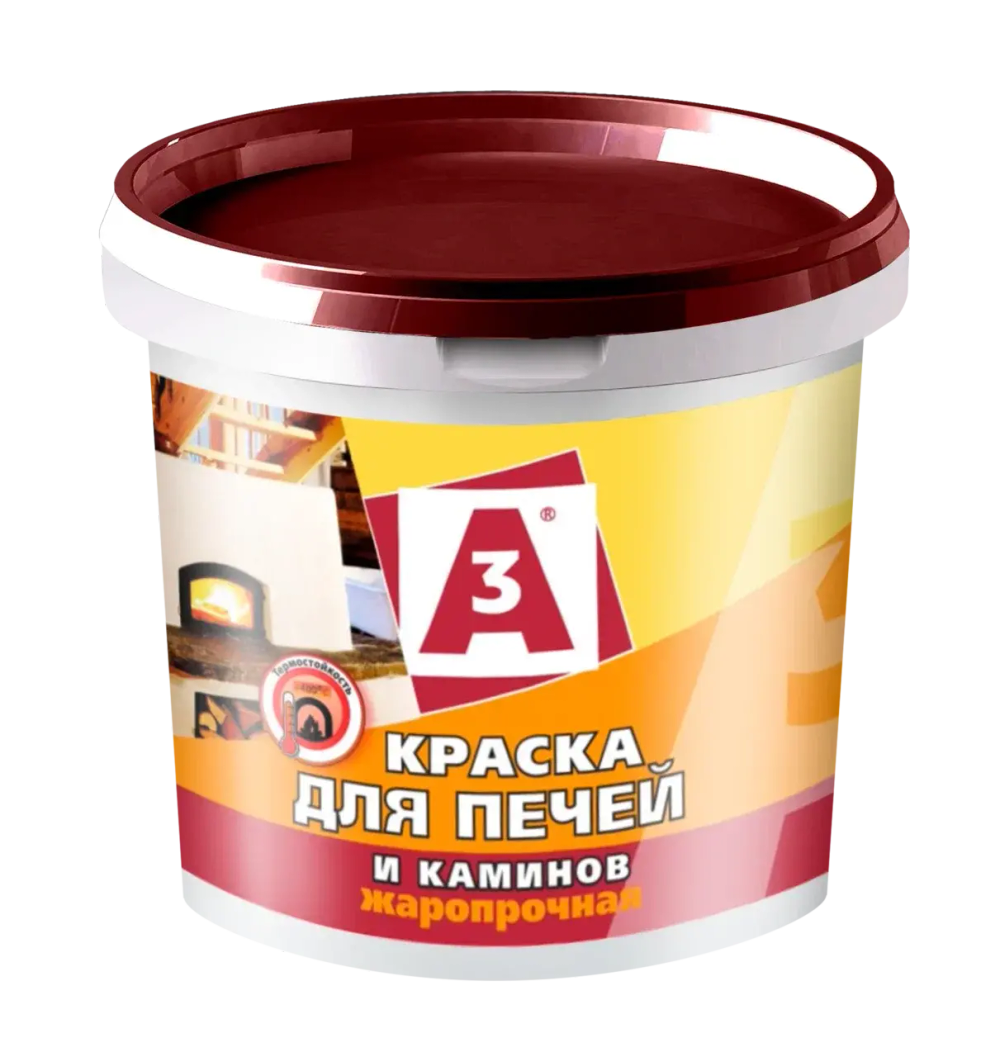 A3 Краска ВД для печей и каминов Белая 2,5кг (ИжСинтез)