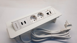 Розетка врезная G47 (2 EURO + 2 USB-A + 1 RJ-45 (Ethernet) + 1 HDMI), белая