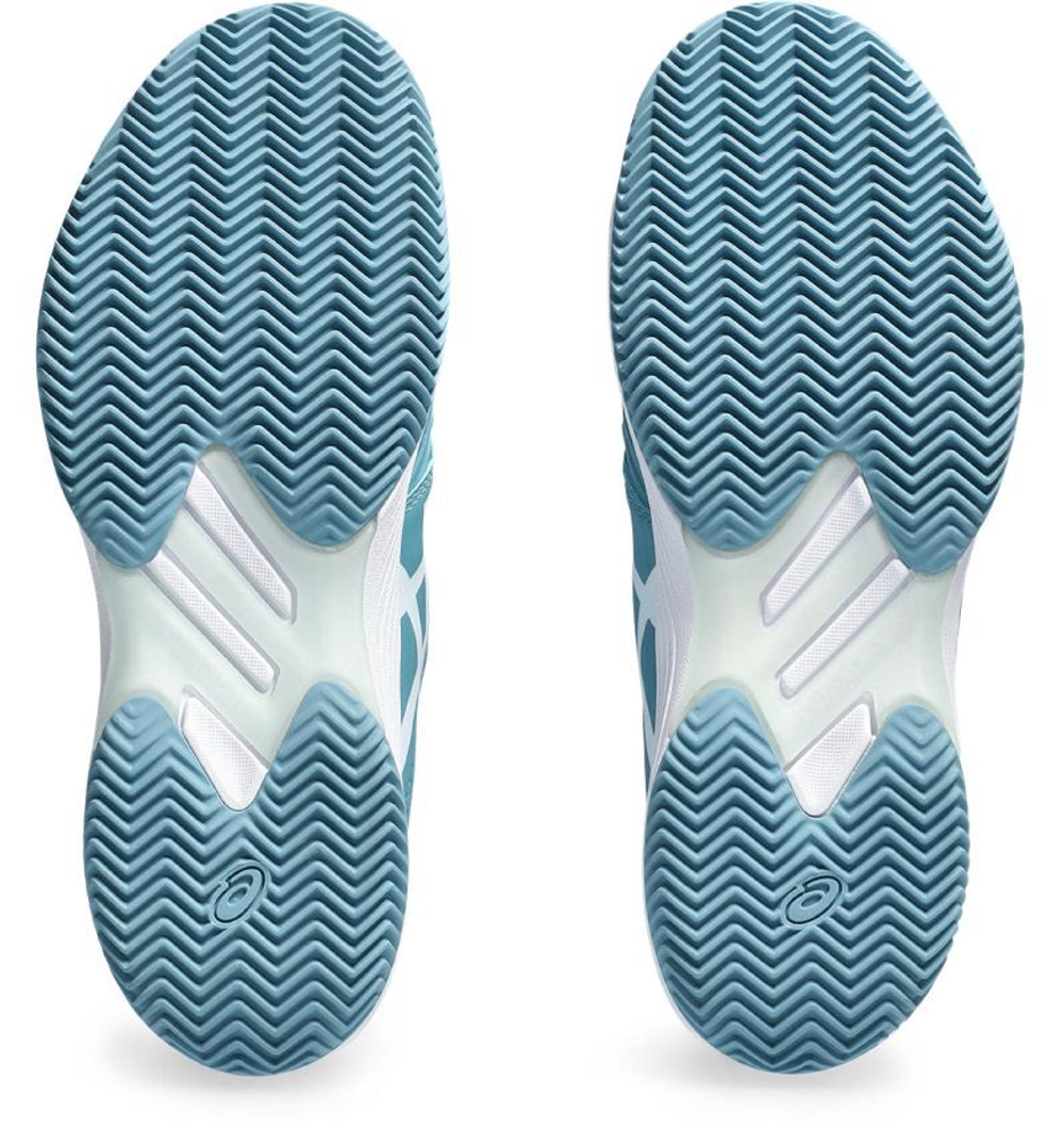 Женские теннисные кроссовки Asics Solution Swift FF Clay - gris blue/white - Gray Бирюзовый