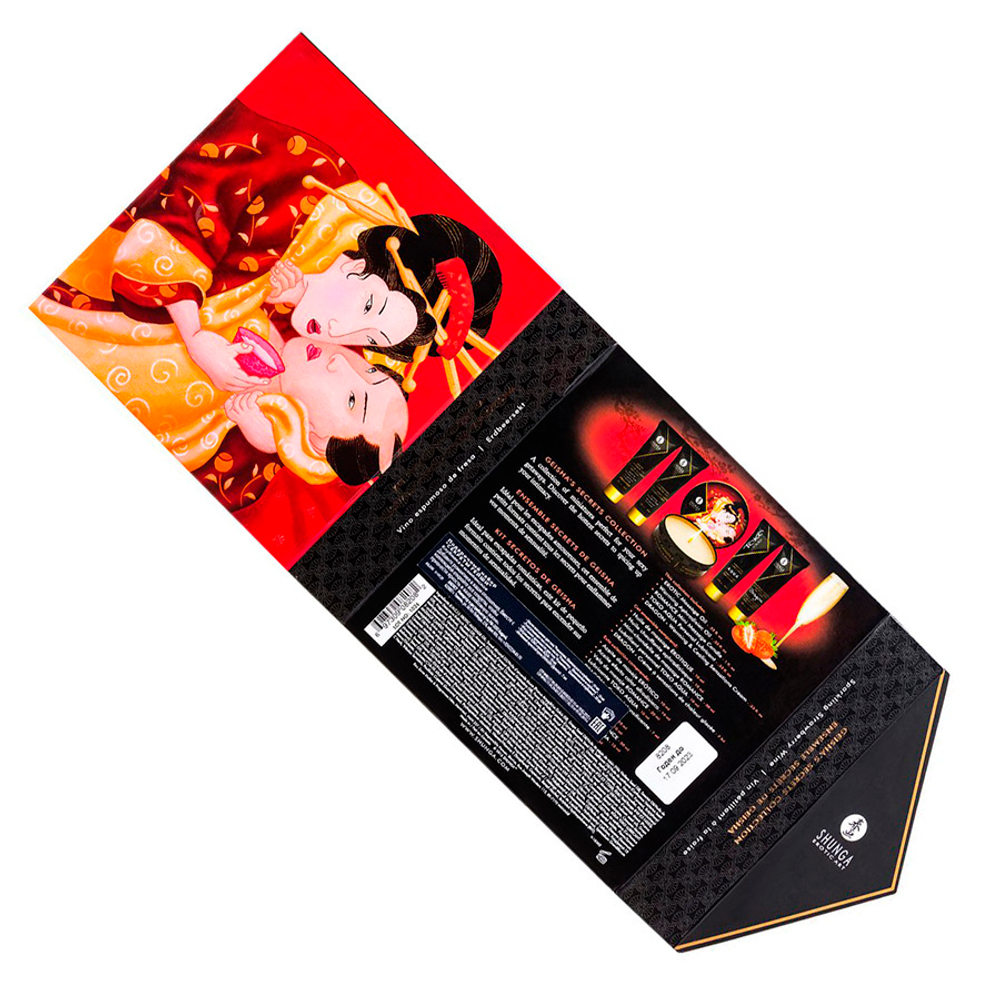 Подарочный набор интимной косметики из 5 предметов Клубника и шампанское Shunga Geishas Secret