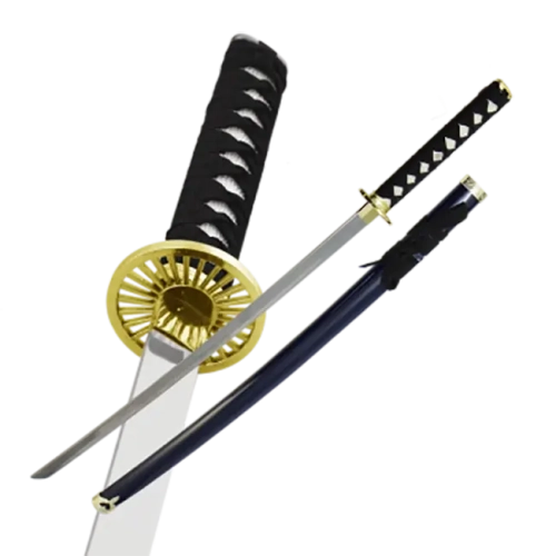 Меч самурайский. Ножны синие, цуба "золотое солнце" Armas del Mundo