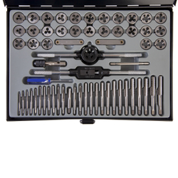 WDK-DT3060 Набор метчиков и плашек М3-М12, 4-40 - 1/8NPT27, 60 предметов, метрическая и дюймовая резьба