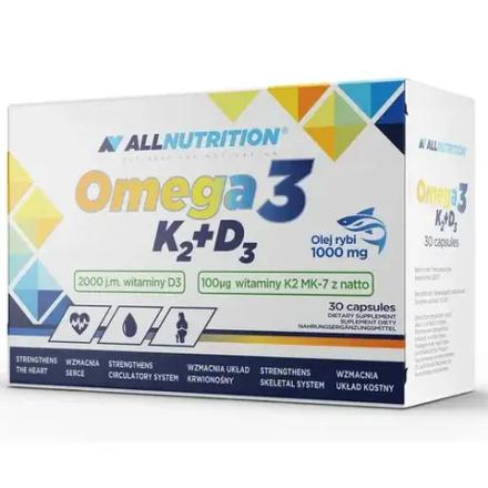 Allnutrition Omega 3 K2+D3 - 30 капсул