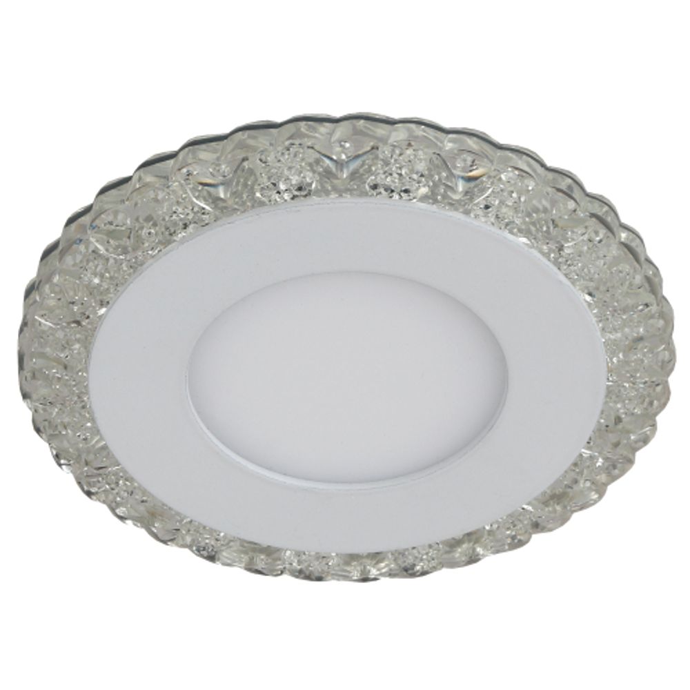 DK LED 14 SL/WH Светильник ЭРА светодиодный круглый белая подсветка 3+3W прозрачный/белый | Встраиваемые LED светильники