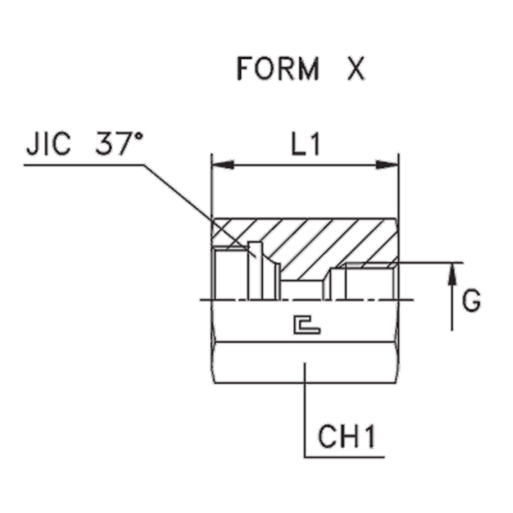 Соединение для манометра BSP 1/4" D14-15-16 JIC 7/8"