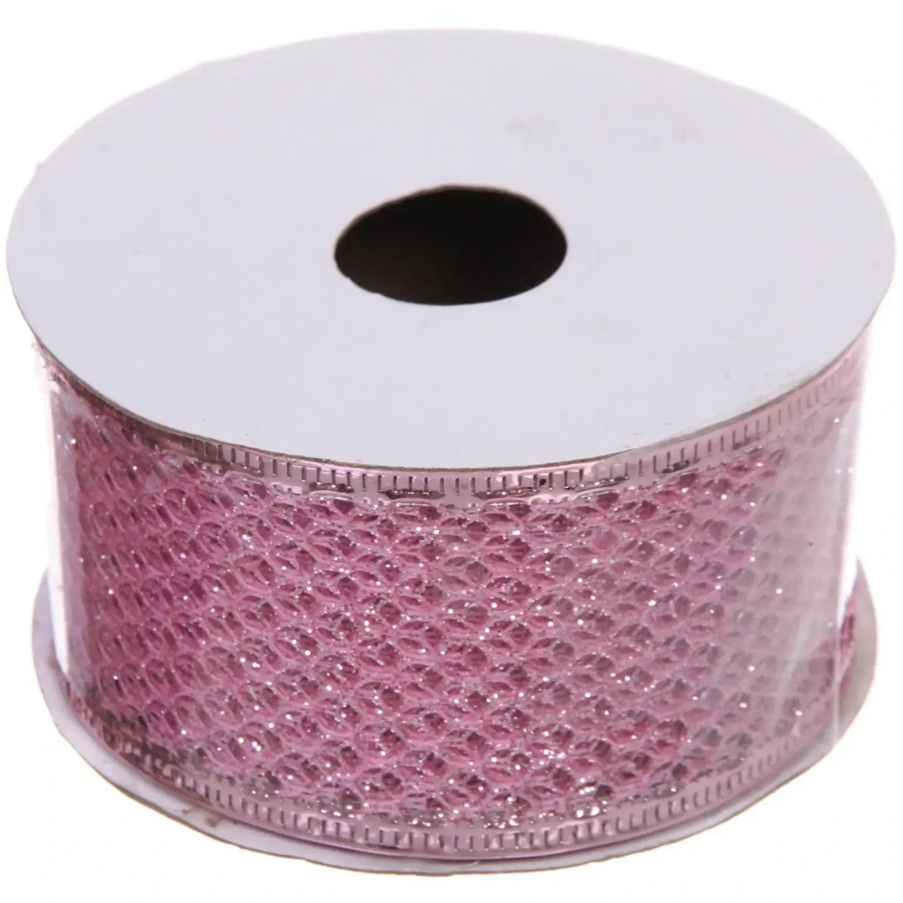 Лента для декорирования «Изящная» 4 см, 2,7 м, Розовый (микс дизайнов)