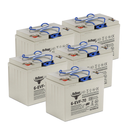 Комплект аккумуляторов RuTrike 6-EVF-70 60V73AH (AGM)