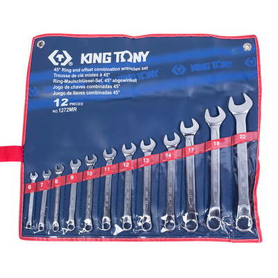 KING TONY (1272MR) Набор комбинированных изогнутых ключей, 6-22 мм, 12 предметов