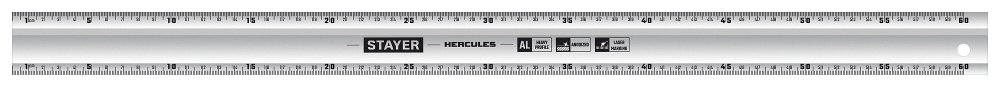STAYER 0.6 м, алюминиевая линейка, Professional (34383-60)