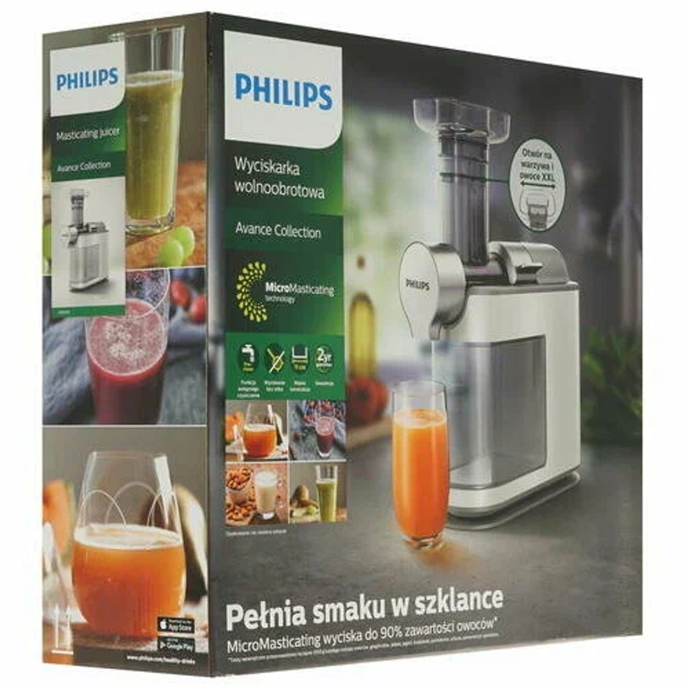 Шнековая соковыжималка Philips HR1945/80 Avance Collection, белый/серый