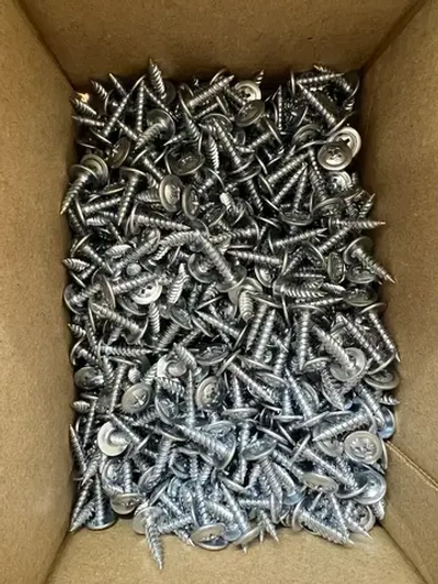 Саморезы с прессшайбой, острые, оцинкованные, с частой резьбой (по дереву и металлу) 4.2х16 мм (1 кг)