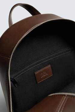 ZARA ОДНОТОННЫЙ РЮКЗАК, КОРИЧНЕВЫЙ