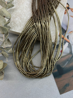 Гематит светлое золото, круг 2*1 мм, нить 40 см