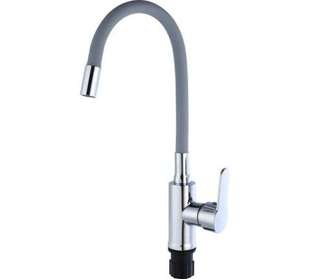 Смеситель для кухни, TSARSBERG TSB-732-GR05 серый гибкий излив тип См-МОЦБА
