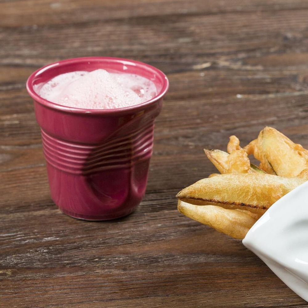 Чашка 90 мл сиреневая d 6,4 см h6 см мятая для эспрессо   (Бариста) P.L. Proff Cuisine [6]