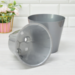 Горшок для орхидей D160мм 1,6л с дренажной вставкой (серый перламутр)