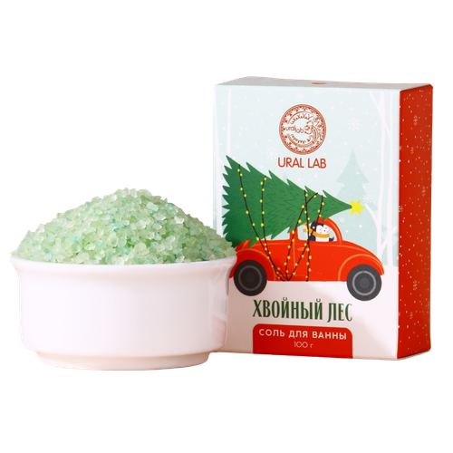 Соль для ванны хвойный лес URAL LAB, 100 гр