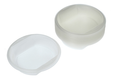 Тарелка одноразовая пластиковая суповая 500мл прозрачная 50шт/уп. цена за уп.