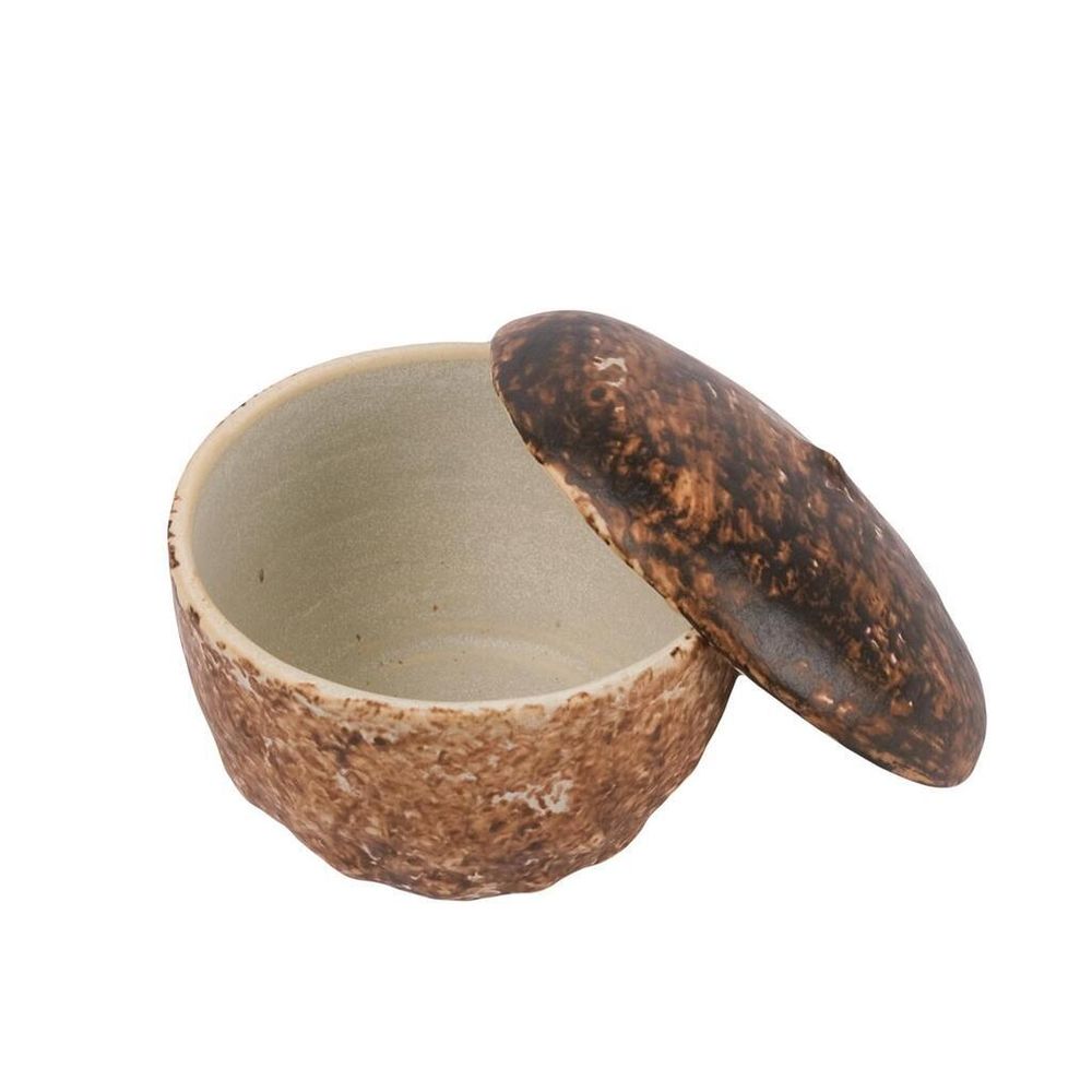 Емкость для подачи 260 мл с крышкой d 9,5/4,5 см h8,5 см Dark Brown Mushroom Frutti di Mare P.L. [1]