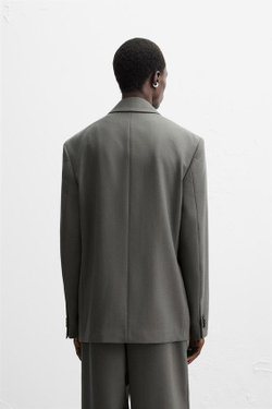 ZARA X NANUSHKA ДВУБОРТНЫЙ БЛЕЙЗЕР, ЗЕЛЕНЫЙ