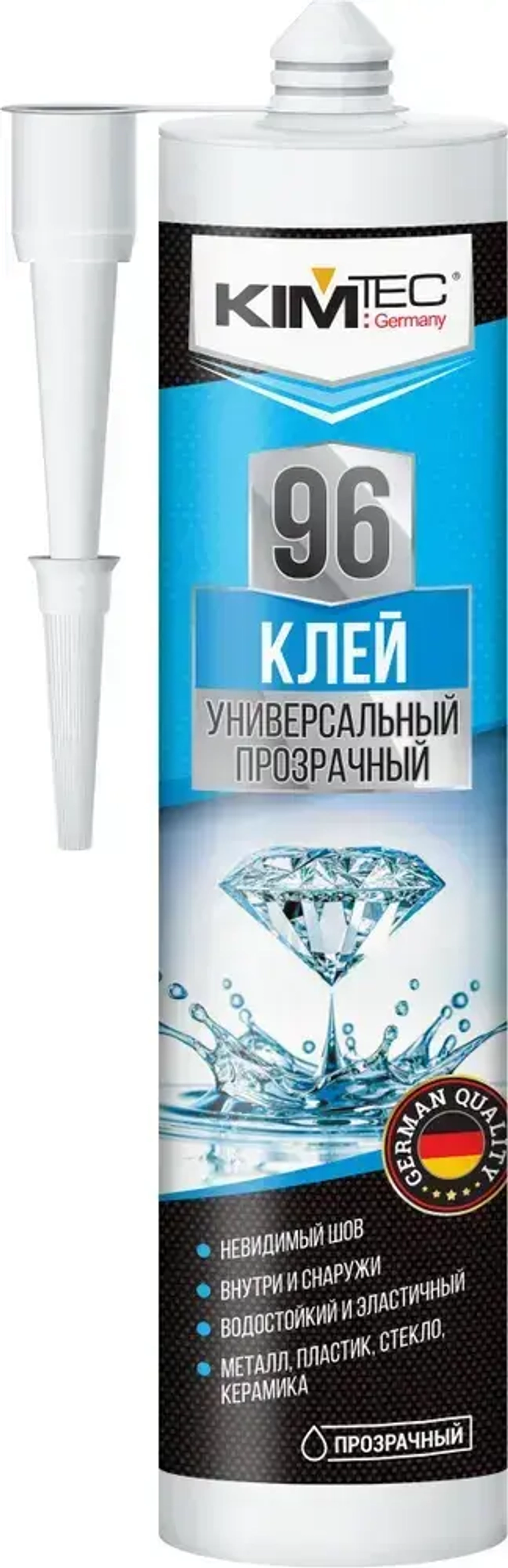Монтажный клей KIM TEC 96 универсальный кристально-прозрачный, 280мл