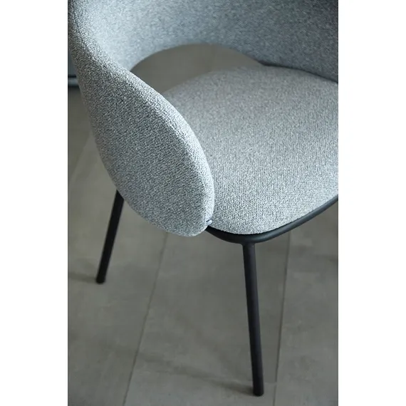 Стул Jude, серое букле, черные ножки