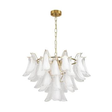 8385/9 NEOCLASSI LN золото/белый, металл/стекло Люстра E14 9*40W 220V PLUME