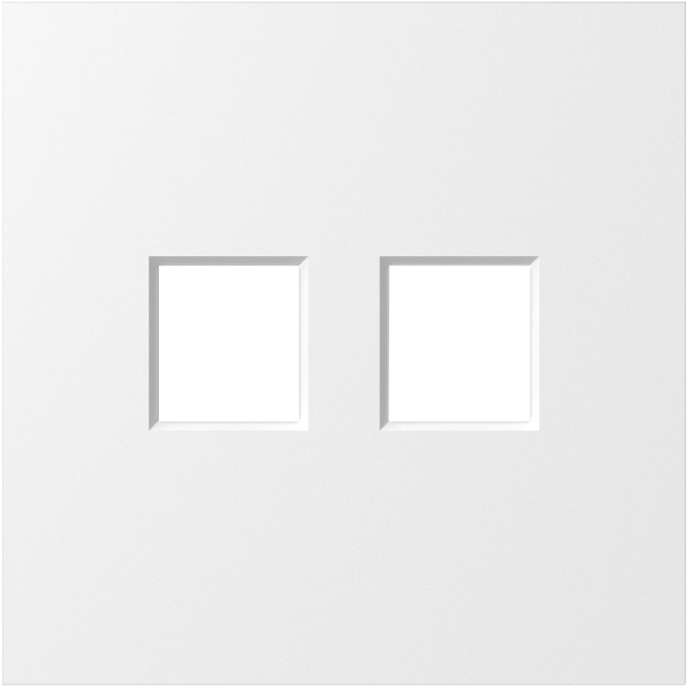Накладка 2-я для розеток RJ45, TV, SAT, матовый белый, серия S08
