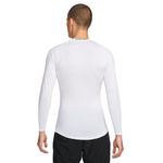 Баскетбольная футболка Nike Pro Dri-FIT Tight Long-Sleeve Fitness Top White