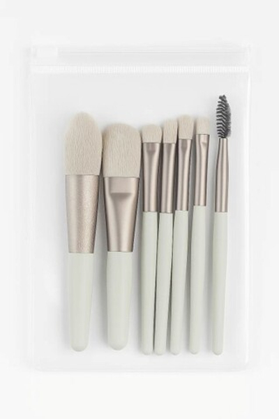 Набор кистей для макияжа "Serene strokes", 8 шт., grey