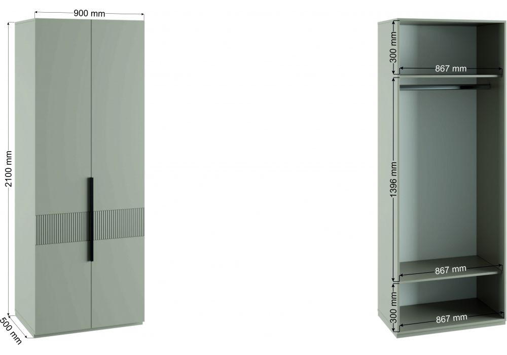 Шкаф Woodville Ника бежевый мат-05, кашемир