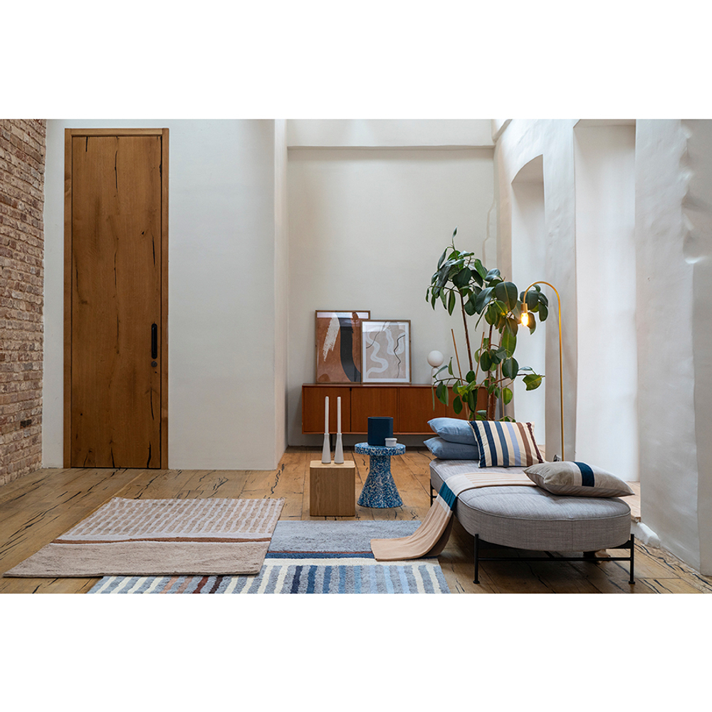 Ковер из хлопка с рисунком tulip garden бежевого цвета из коллекции terra, 160х230 см