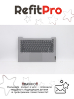 Верхняя панель с клавиатурой (топкейс) для ноутбука Lenovo IdeaPad 5-14IIL05. раскладка - русская, без подсветки, серая (5CB0Y89258), оригинал