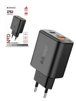 Сетевой адаптер питания DEESPI GaN25 QC3.0+PD25W (черный)