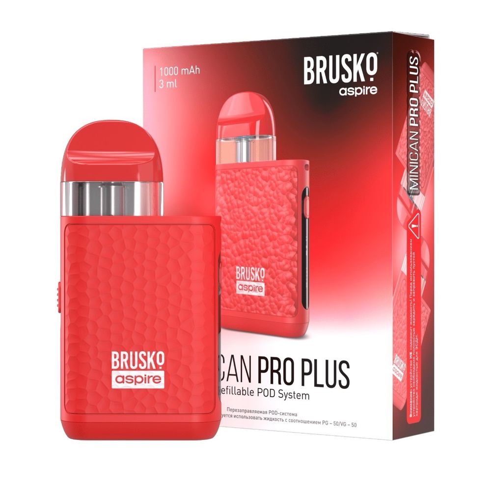 Brusko Minican Pro Plus, 1000 mAh, Красный