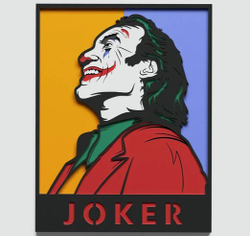 3D Картина по номерам из дерева Джокер (Хоакин Феникс), 23x30 см