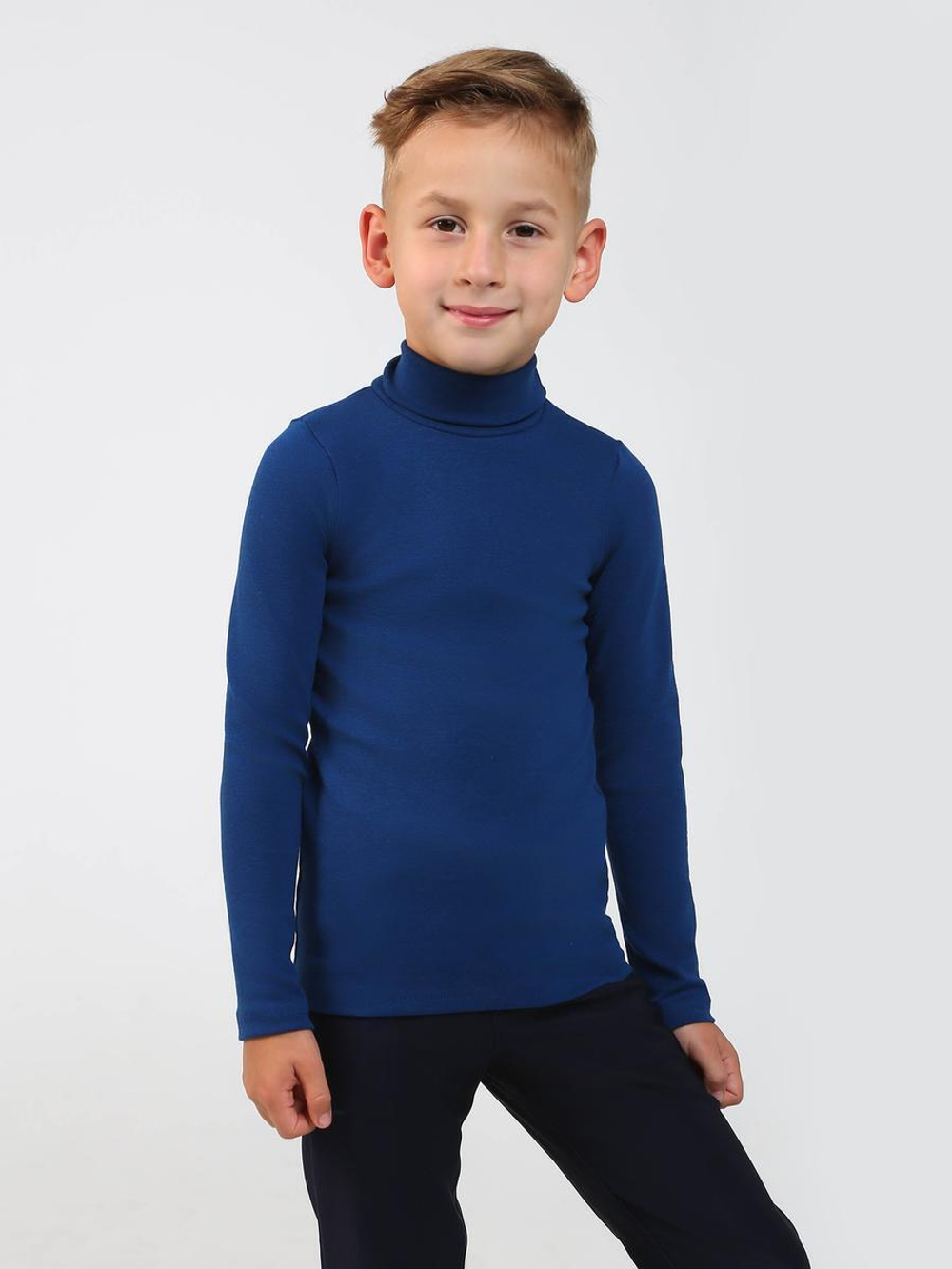 Водолазка для мальчиков "Школа-7" индиго, р.128 (Ивашка)