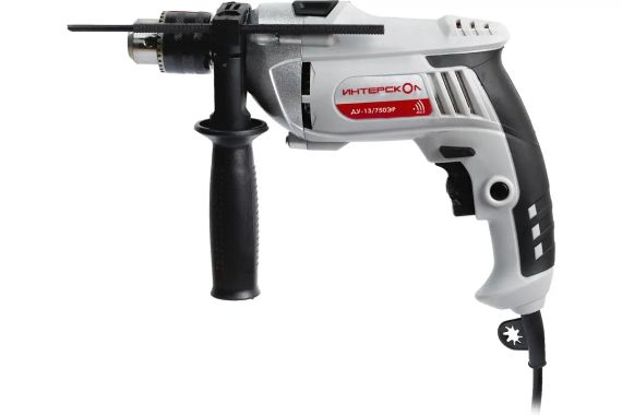 Сетевая дрель ИНТЕРСКОЛ ДУ-13/750ЭР ударная