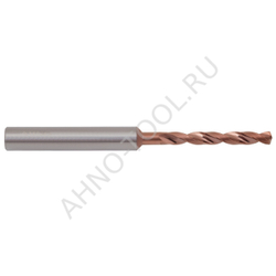 Сверло  3.2мм  твердосплавное 5D без подвода СОЖ. SP-X800050320 VHM AHNO по стали, чугуну, нерж. и ж