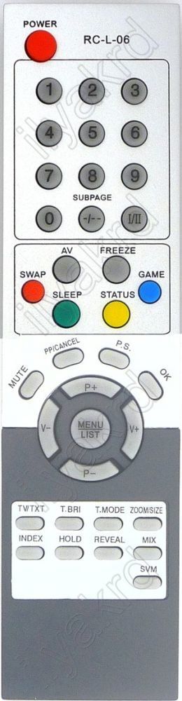 Пульт Горизонт (Horizont) /Sitronics RC-L-06 для телевизора Горизонт (Horizont)
