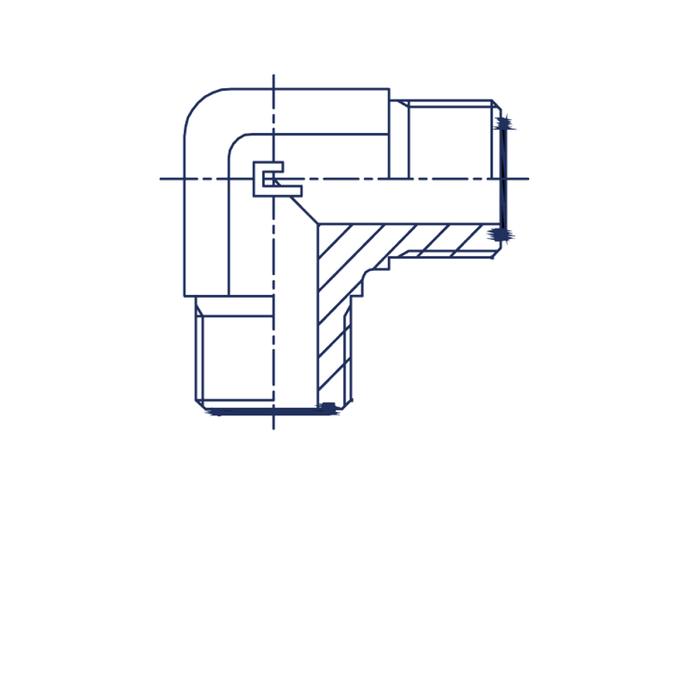 Соединение P90 ORFS 1.7/16 - ORFS 1.3/16
