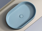 Умывальник чаша накладная овальная (цвет Голубой Матовый) Element 608x385x122мм