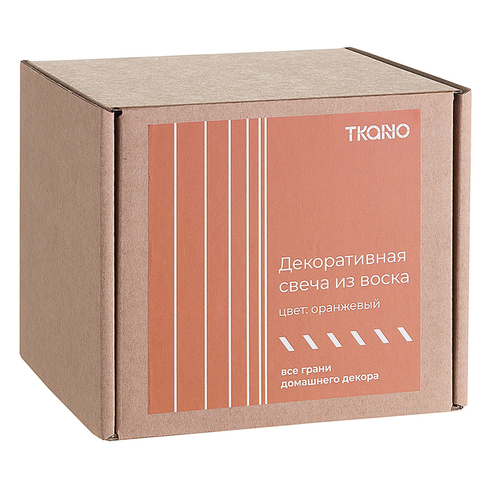Свеча декоративная Tkano Edge 10.5см орнажевая